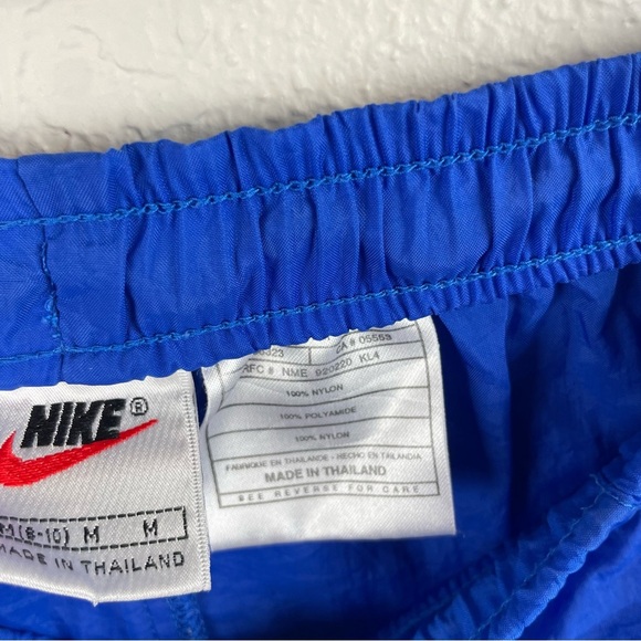 Vintage Nike Nylon Joggers Pants Blue M‎ - Picture 4 of 10